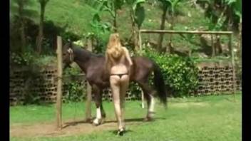 Hopeless horse cock addict enjoying that oversized peen