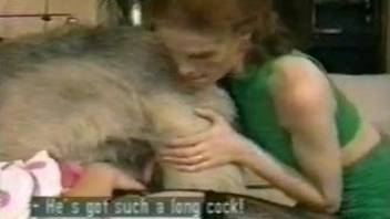 Classy women in vintage zoo cam sex with dogs