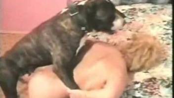 Sexy dog licking pussy and being really nasty