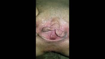 Steamy vagina twitching following intense animal sex pounding