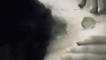Classic film depicting a dark-haired woman getting screwed