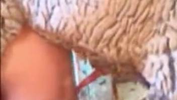 Guy receives anal penetration from a ram in filthy homemade bestiality clip