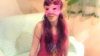 Masked beauty wants to get fucked by her black pet