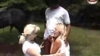 Blonde women relishing intense intercourse with a well-endowed stallion